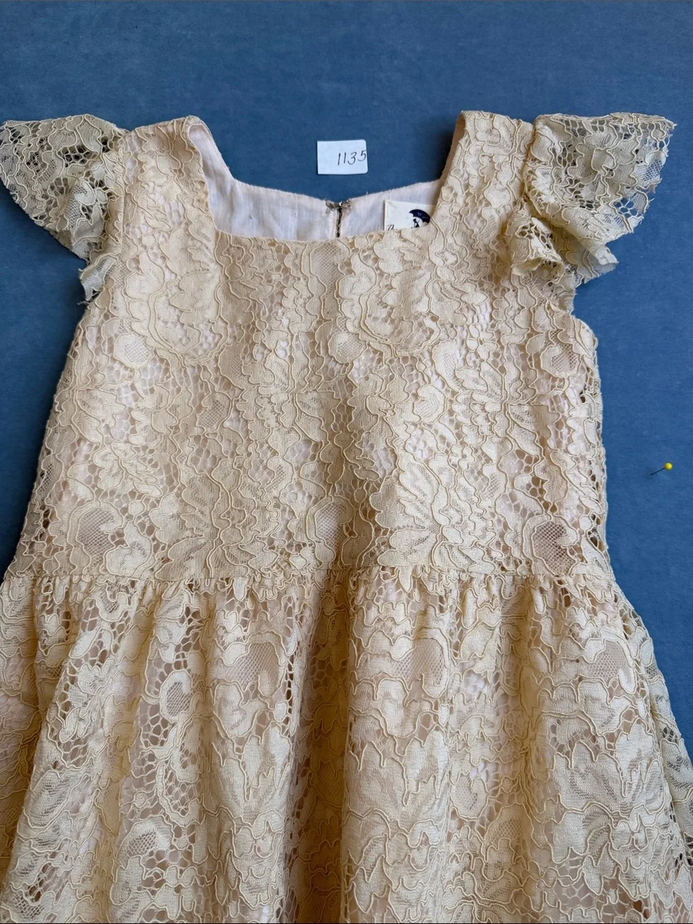 Theresa Pham Girls' Lace Party Dress in Cream size 6